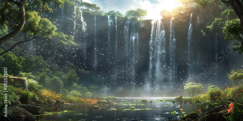 Wallpaper Mural 水彩で描く新緑 Torontodigital.ca