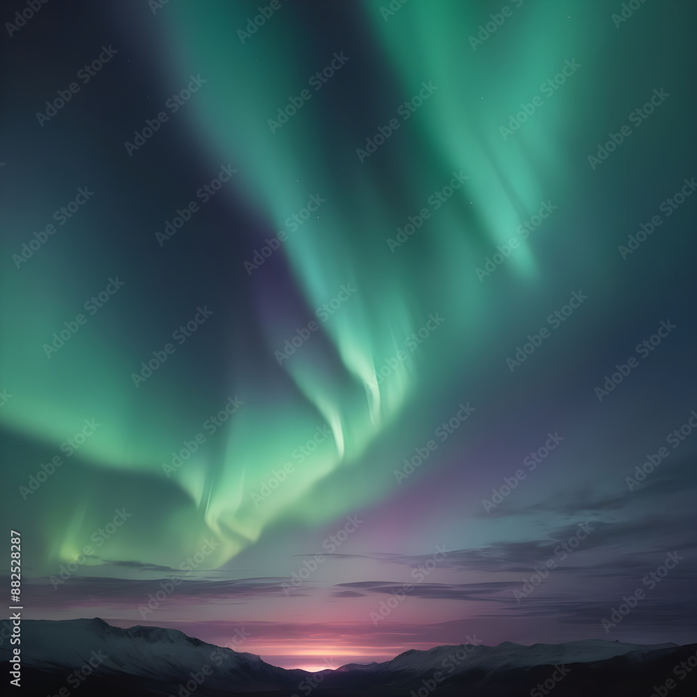 background with aurora in sky background with aurora in sky