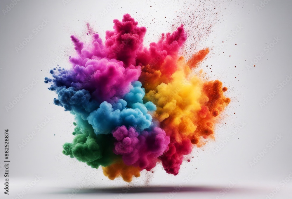 powder colours color background white explosion festive holi burst explode powder colours color background white explosion festive holi burst explode