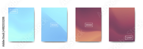 set of abstract background with beautiful gradation color, colorful background for poster flyer banner backdrop.vertical banner.cool fluid background vector illustration