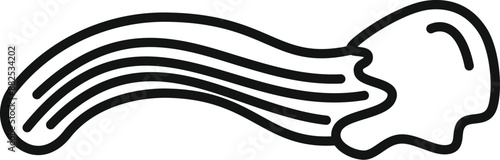 Churro with chocolate sauce dripping from it, perfect for representing churros on menus or for bakery related content