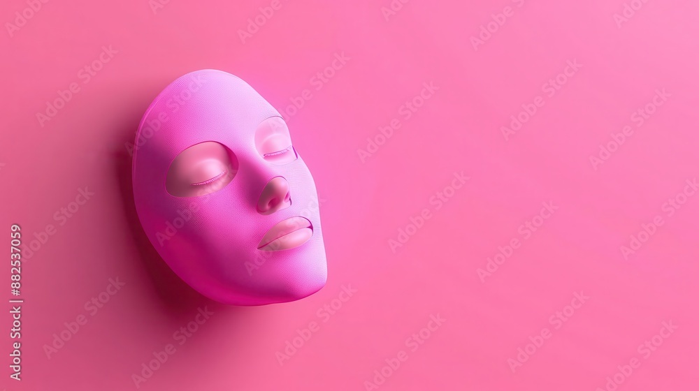 Luxury facial mask flat design top view skincare theme cartoon drawing Complementary Color Scheme Luxury facial mask flat design top view skincare theme cartoon drawing Complementary Color Scheme