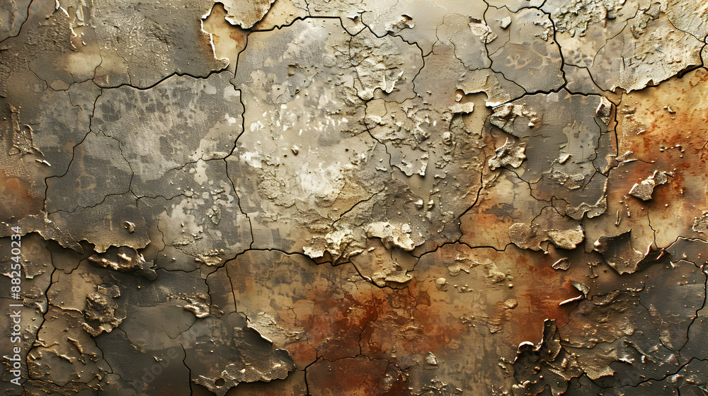 Cracked and Peeling Rusty Metal Texture Background Cracked and Peeling Rusty Metal Texture Background