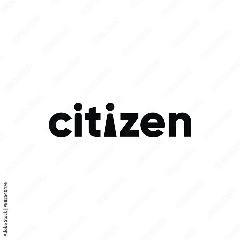 Citizen letter mark logo icon vector Citizen letter mark logo icon vector
