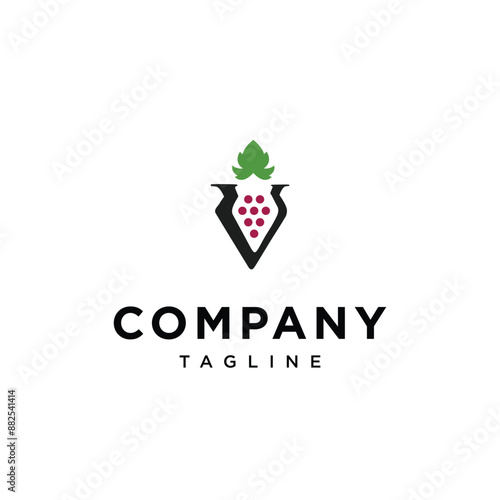 Letter V Georgian winemaking clay pots logo