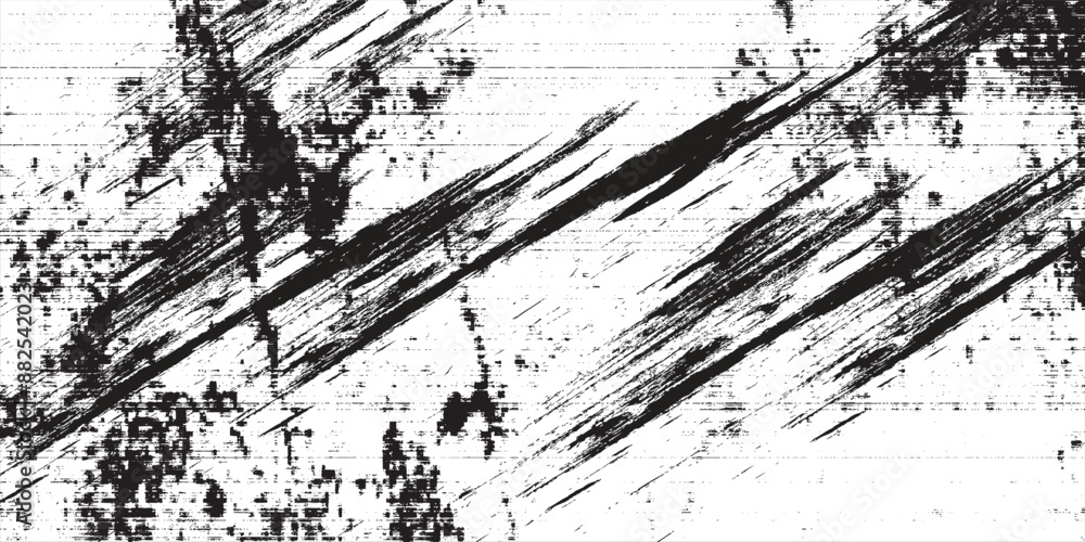 Grunge black and white seamless pattern. Monochrome abstract texture. Background of cracks, scuffs, chips, stains, ink spots, lines. Dark design background surface. Gray printing element. Grunge black and white seamless pattern. Monochrome abstract texture. Background of cracks, scuffs, chips, stains, ink spots, lines. Dark design background surface. Gray printing element.