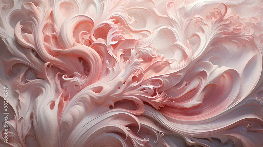 Abstract 3D Swirling Pink Background Abstract 3D Swirling Pink Background