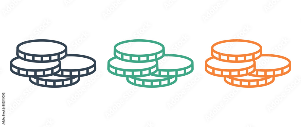 coin icon set,vector illustration coin icon set,vector illustration