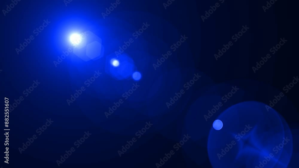 Blue Optical Lens flare effect and technology animation. 4K stock video Blue Optical Lens flare effect and technology animation. 4K stock video