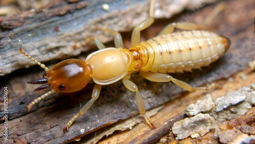 Soldier of Yellownecked dry-wood termite (Kalotermes flavicollis), a serious pest in Mediterranean countries photo