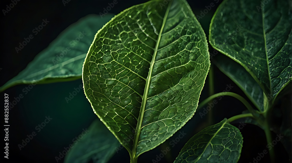 Green Leaf Closeup Ecology Dark Background Wallpapaer Green Leaf Closeup Ecology Dark Background Wallpapaer