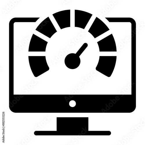 computer speed glyph icon