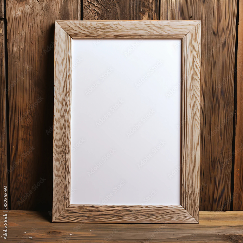 Fototapeta premium wooden photo frame