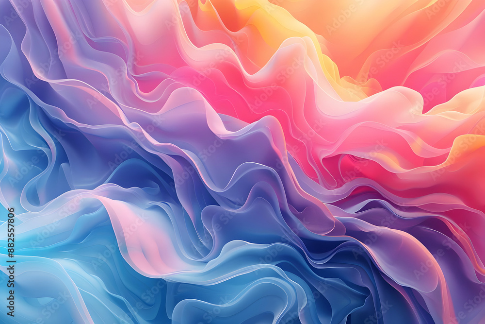 Abstract Background with Wavy Lines and Pastel Colors Abstract Background with Wavy Lines and Pastel Colors
