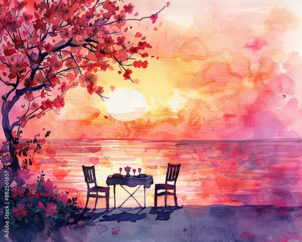 Romantic Sunset Dinner by the Sea Romantic Sunset Dinner by the Sea