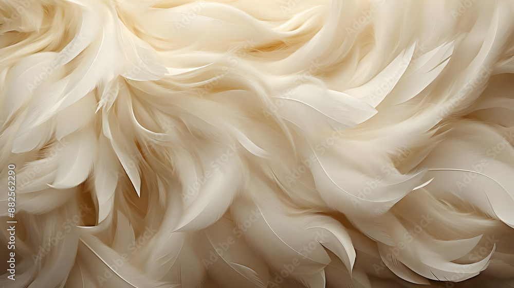 Creamy White Feather Background Creamy White Feather Background
