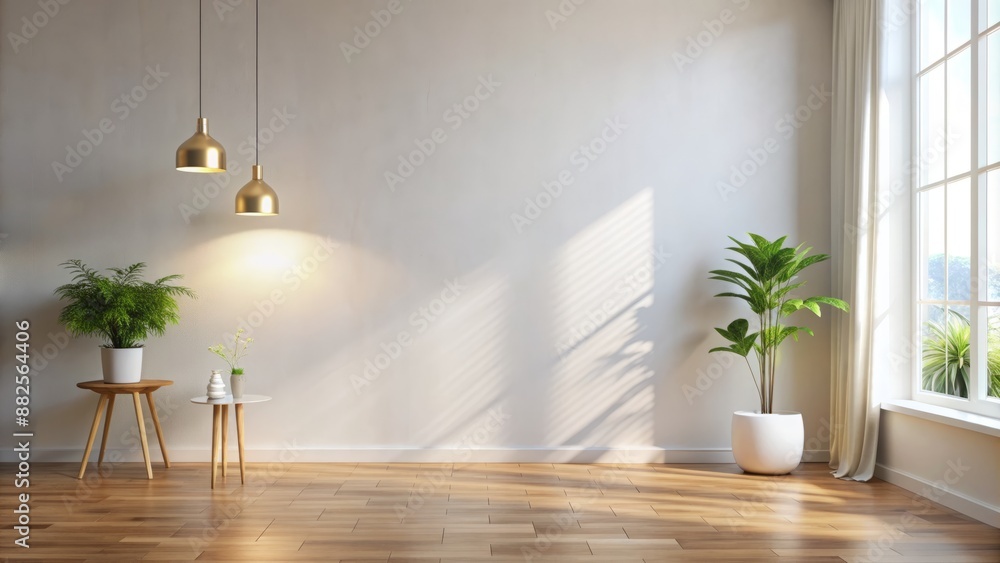 Empty white interior wall with subtle natural light, simple decor, and neutral tone, evoking warmth and serenity in a domestic setting. Empty white interior wall with subtle natural light, simple decor, and neutral tone, evoking warmth and serenity in a domestic setting.