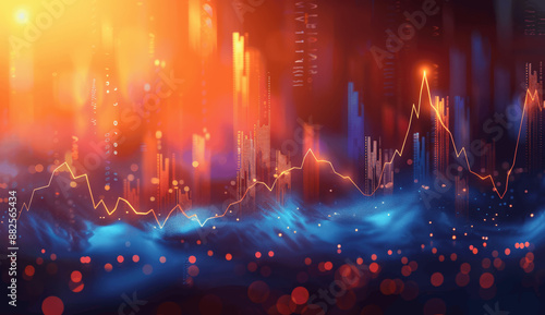 Financial Growth Strategy Business Development Market Analysis and Investment Concept with Graph and Chart