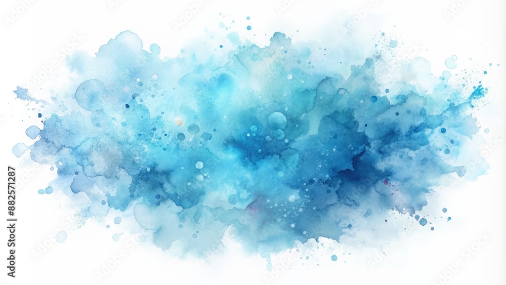 Delicate light blue watercolor splatter with irregular smoke-like stains on transparent background, evoking ethereal and dreamy abstract artistic expression. Delicate light blue watercolor splatter with irregular smoke-like stains on transparent background, evoking ethereal and dreamy abstract artistic expression.