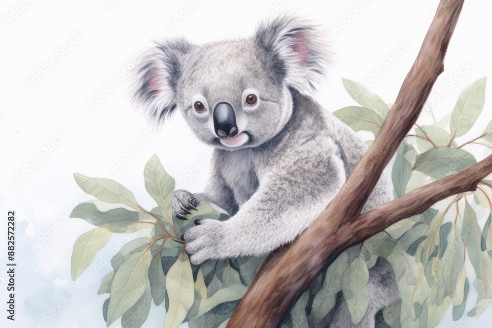 Obraz premium Koala wildlife sitting mammal.