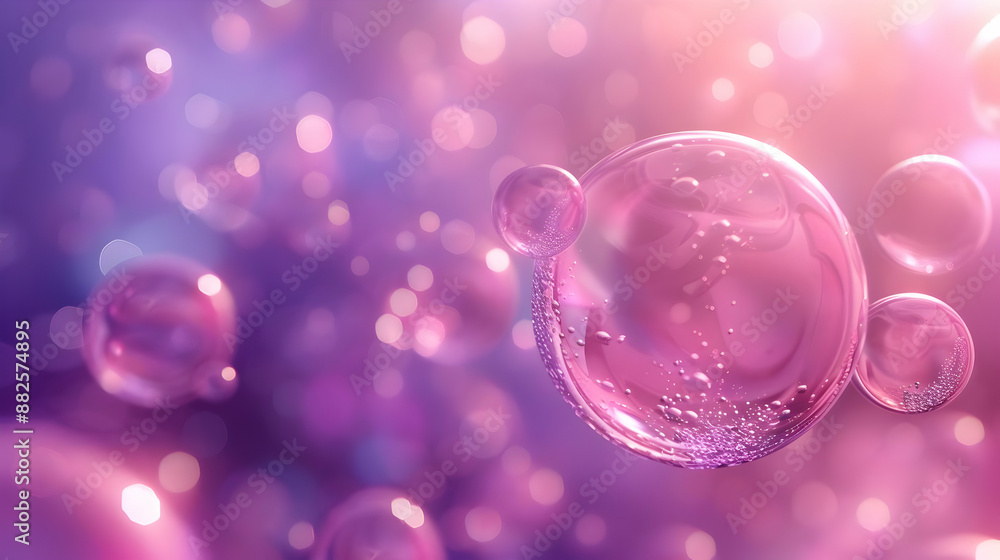 Pink Bubbles Abstract Background Illustration Pink Bubbles Abstract Background Illustration