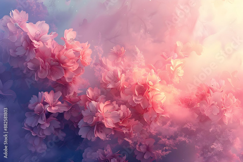 Pink Flower Abstract Background