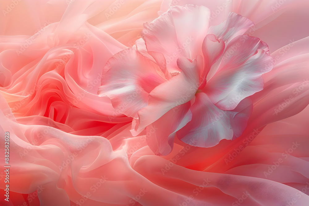 Pink Flower on Soft Fabric - Illustration Pink Flower on Soft Fabric - Illustration