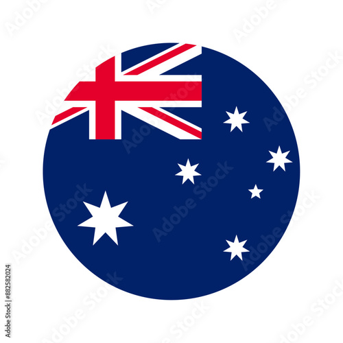 Round Australia flag icon