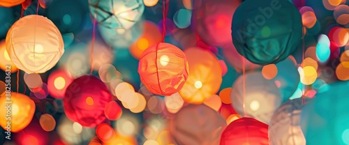 Wallpaper Mural Multi-colored balloons as a background, vibrant and lively Torontodigital.ca