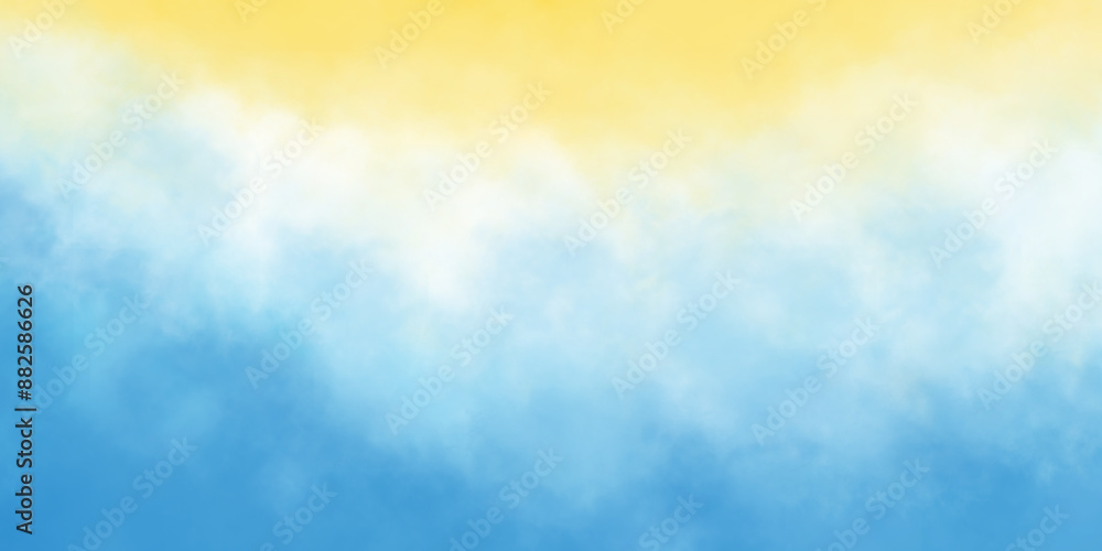 Abstract summer landscape background with blue sky, white clouds and green field. Modern gradient painting Abstract summer landscape background with blue sky, white clouds and green field. Modern gradient painting