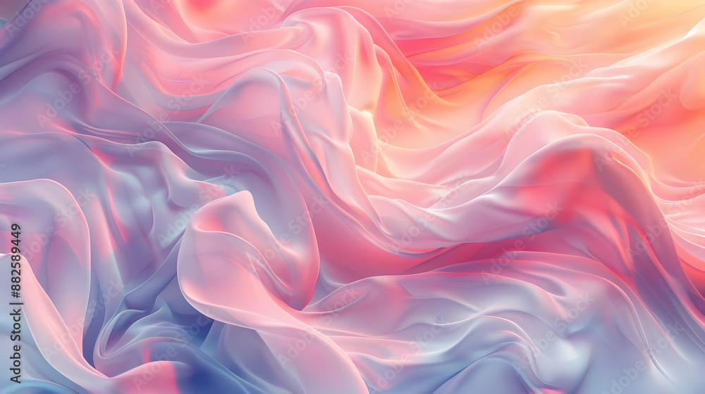 Abstract 3D Pink and Blue Fabric Waves Background Abstract 3D Pink and Blue Fabric Waves Background
