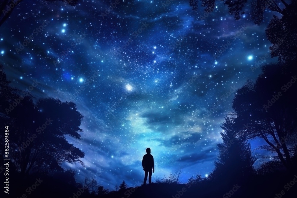 Night sky glows silhouette night astronomy. Night sky glows silhouette night astronomy.