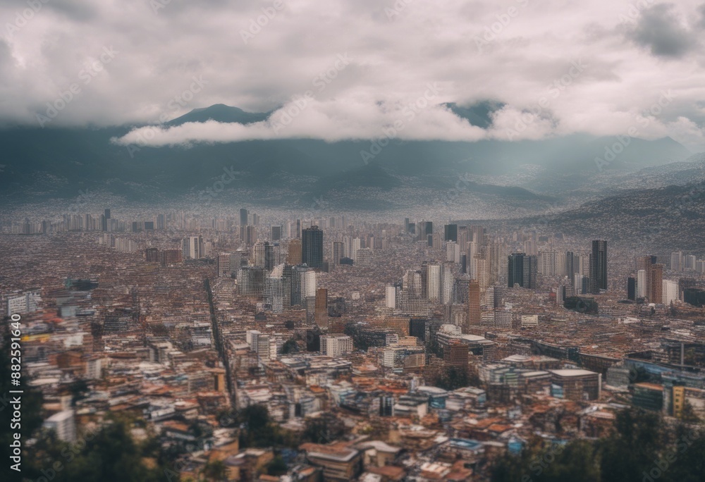Fototapeta premium in old street bogota located church nature colombia building america beautiful urban south landscape citylandscape city