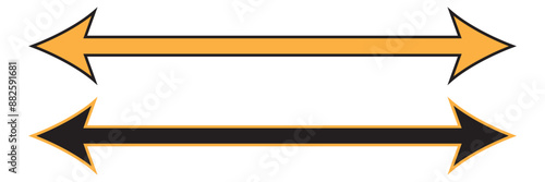 Long arrow vector icon.  horizontal double arrow. Vector 10 Eps.