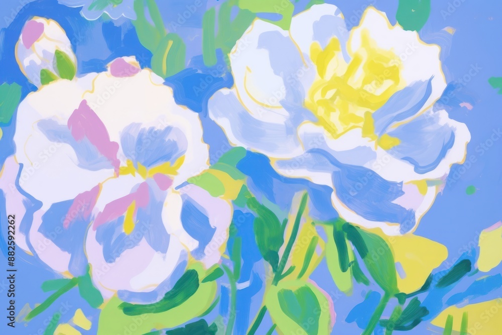 Blue flower painting backgrounds abstract. Blue flower painting backgrounds abstract.