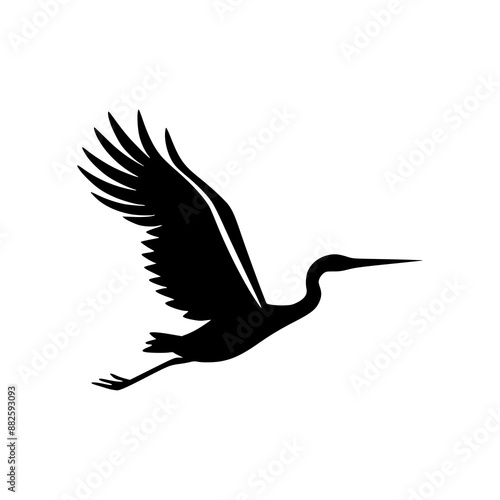luxury bird crane logo vector illustration template design