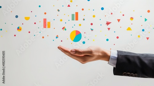 Hand Holding Colorful Data Visualizations