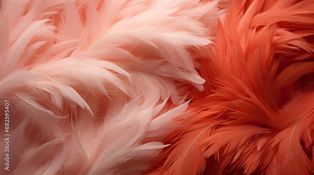 Pink and Orange Feathers Abstract Background Pink and Orange Feathers Abstract Background