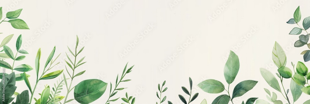 Botanical Doodle Delight: White Background with Isolated Green Plants for Business Presentations and Environmental Analytics Botanical Doodle Delight: White Background with Isolated Green Plants for Business Presentations and Environmental Analytics