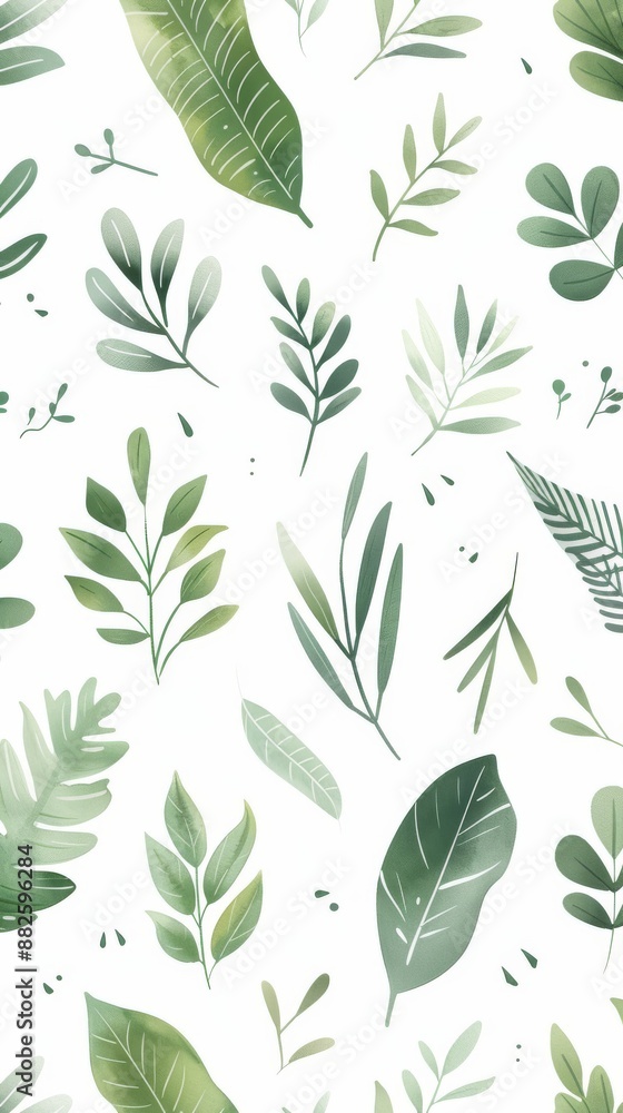Eco-Friendly Doodle Plants for Sustainable Business Presentations on White Background Eco-Friendly Doodle Plants for Sustainable Business Presentations on White Background