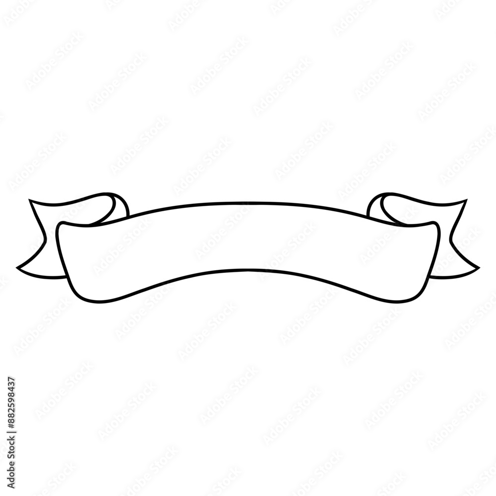 set of ribbon banner