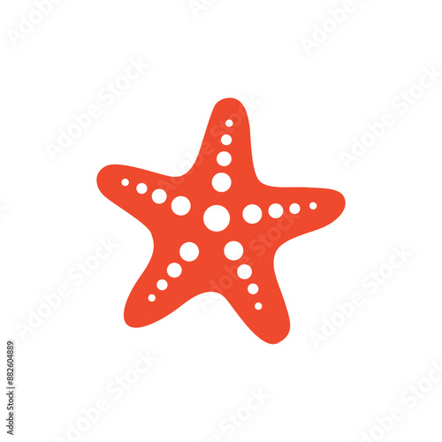 Starfish icon vector silhouette for starfish logo illustration. Simple design for starfish icon illustration or starfish logo concept.