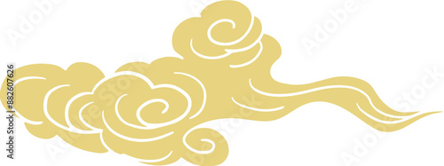 Chinese traditional retro golden cloud