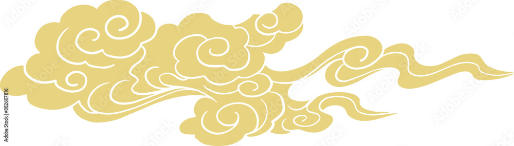 Chinese traditional retro golden cloud Chinese traditional retro golden cloud