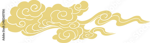 Chinese traditional retro golden cloud