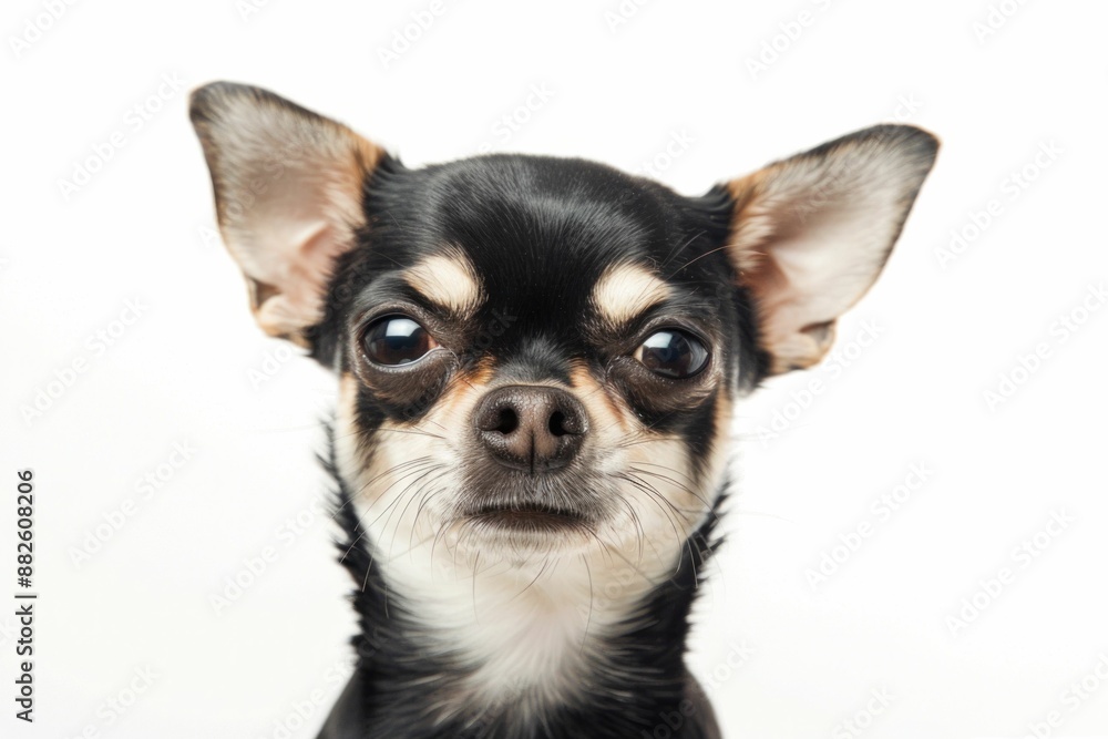 Happy chihuahua dog smiling at camera in playful pose with bright expression of joy and happiness Happy chihuahua dog smiling at camera in playful pose with bright expression of joy and happiness