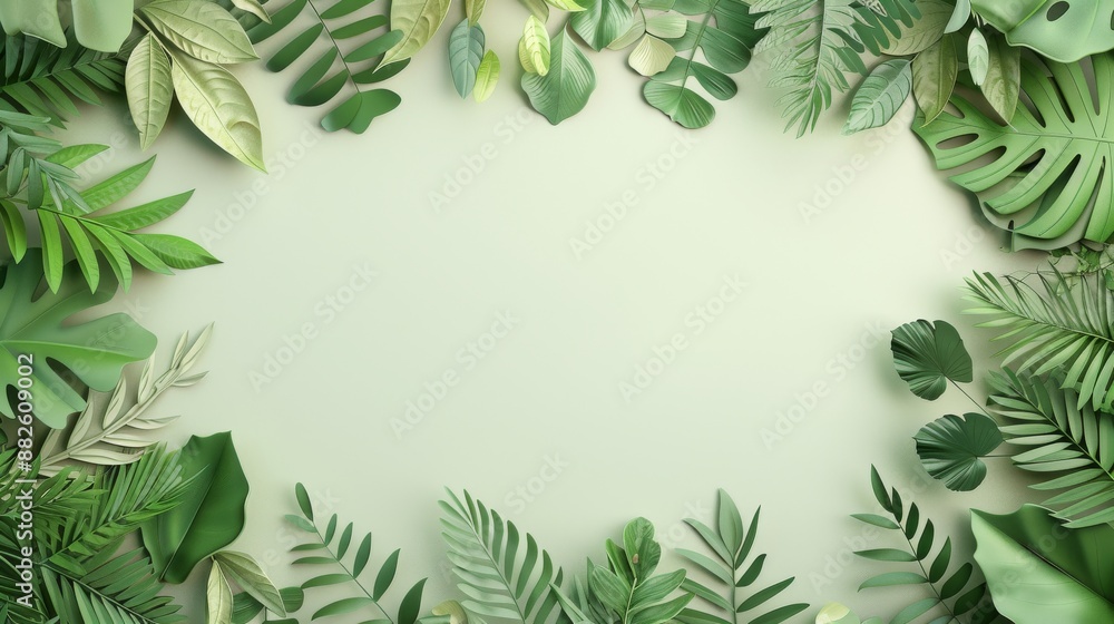 Vibrant Doodle Style 3D Greenery Illustration with Copy Space for Eco-Friendly Concepts Vibrant Doodle Style 3D Greenery Illustration with Copy Space for Eco-Friendly Concepts