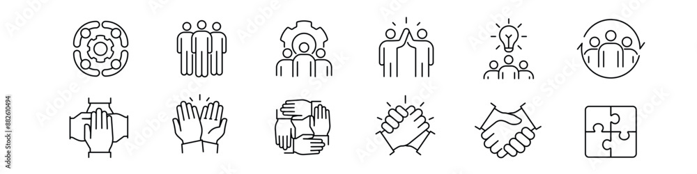 Obraz premium Teamwork icon set. Team icon.