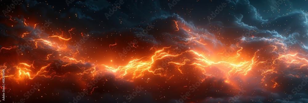Abstract Cosmic Lightning and Stars Abstract Cosmic Lightning and Stars