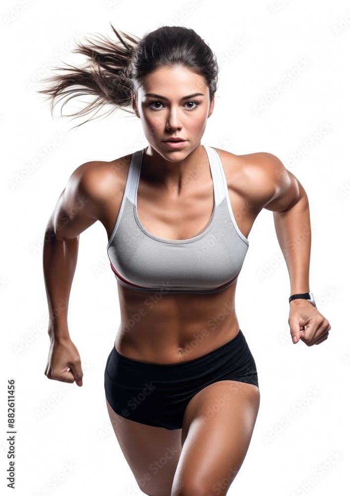 Woman athlete running sports adult. Woman athlete running sports adult.